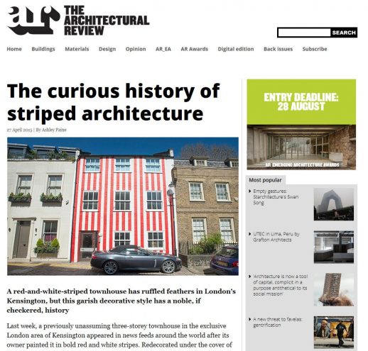The curious history of striped architecture by Ashley Paine The Architectural Review 27 April 2015 